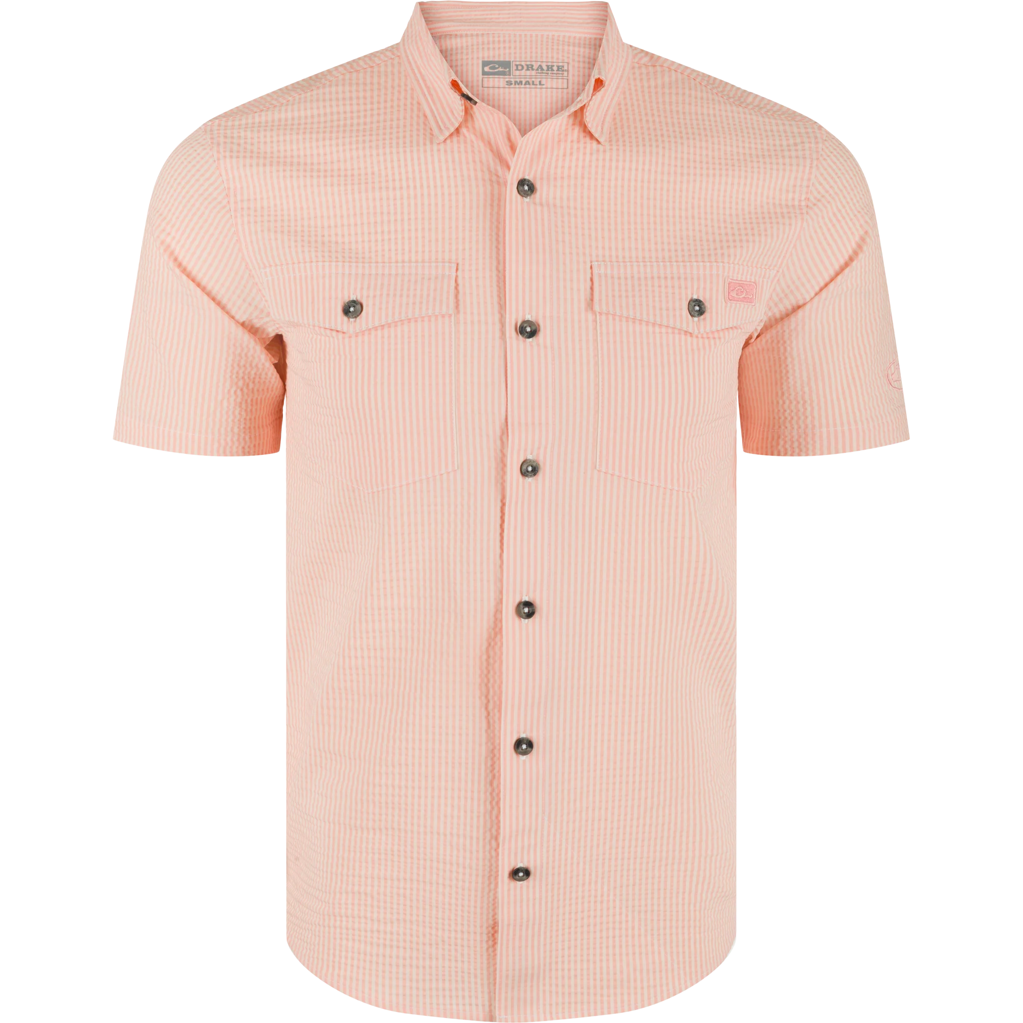Frat Seersucker Striped Button-Down Short Sleeve Shirt - Image 4