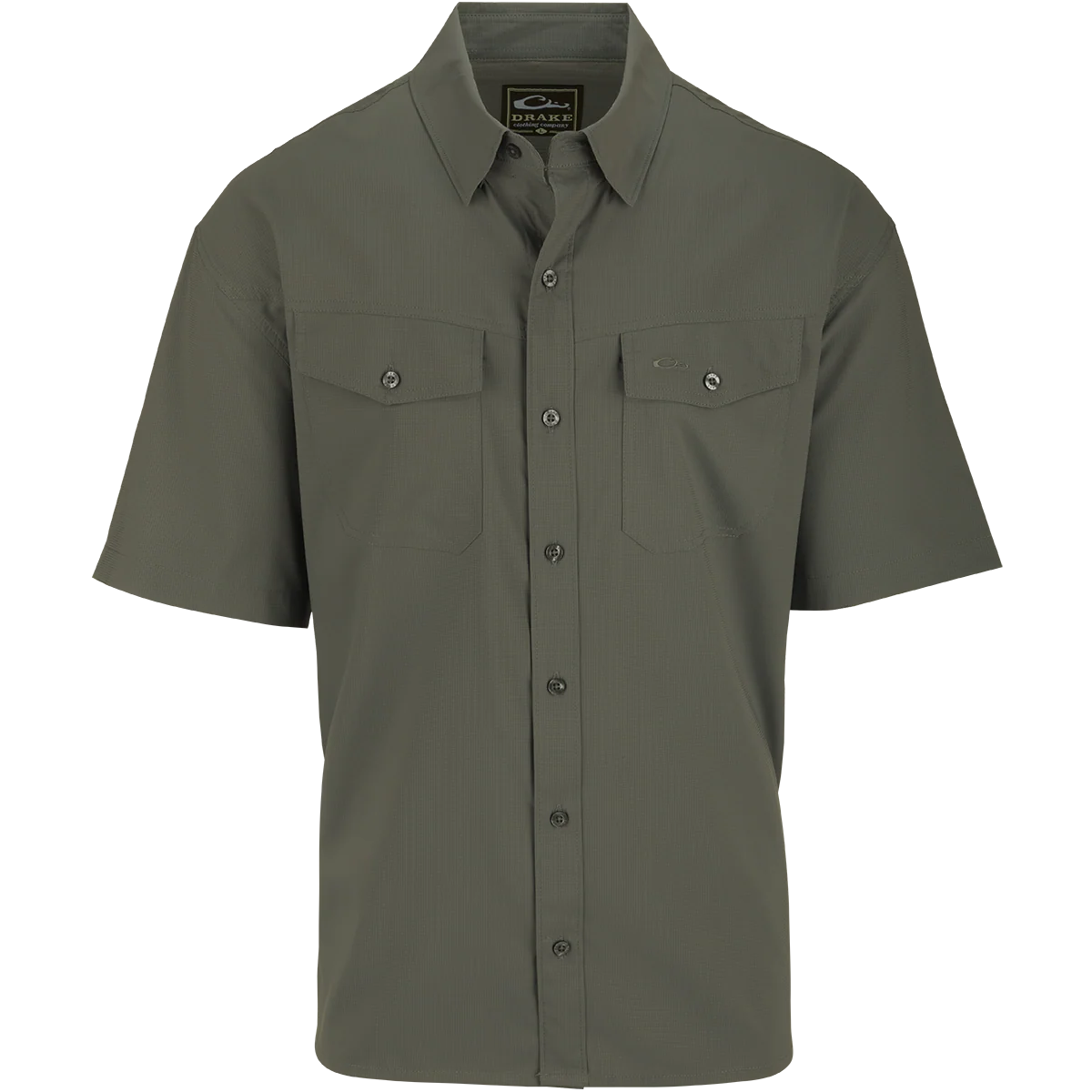 Traveler's Solid Dobby Button-Down Short Sleeve Shirt - Image 9